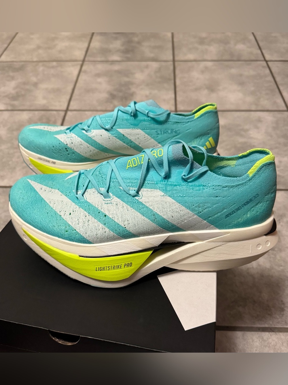 Adidas Adizero Prime X3 Strung Flash Aqua Lucid Men's Sizes: 10.5 and 11